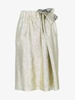 Stella McCartney Gold wrap knee length skirt