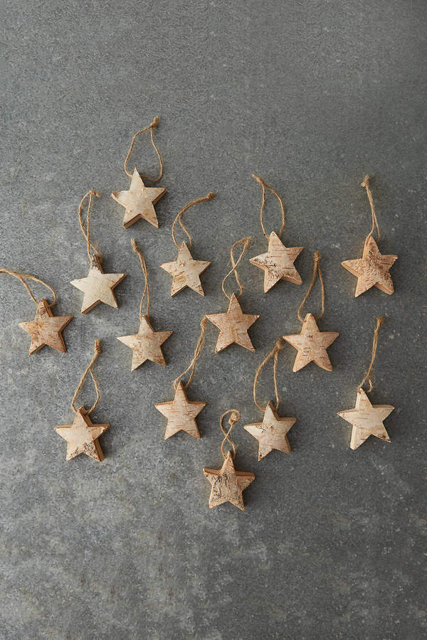 Birch Star Ornaments, Set of 12 By Terrain in Assorted