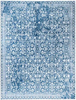 Isabelline Leonard One-of-a-Kind Hand-Knotted Area Rug - Navy 9' 2\