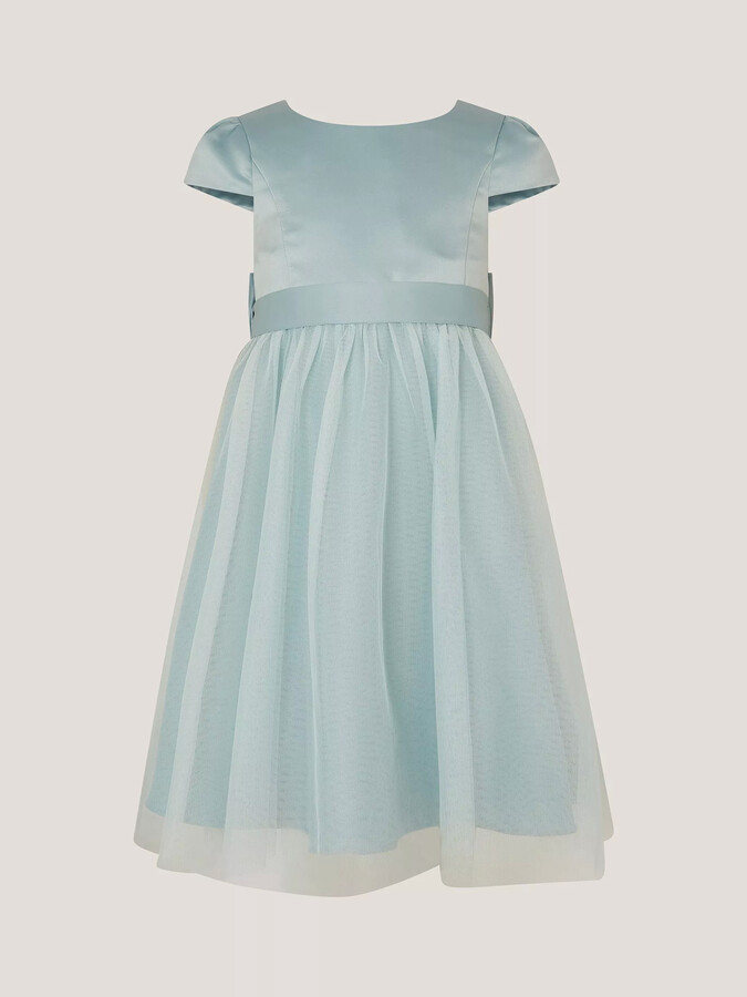 Monsoon Kids' Satin Tulle Short Sleeved Bridesmaid Dress ShopStyle