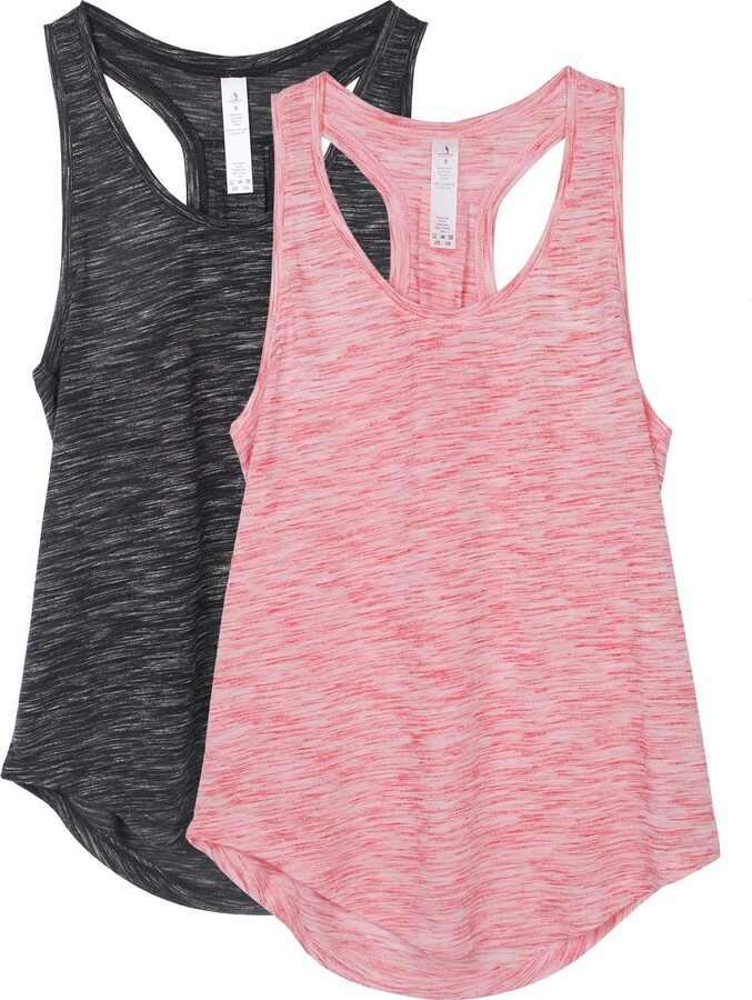 Athletic Yoga Tops Racerback Running Tank Top Pack of 2 icyzone Workout Tank Tops for Women 