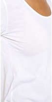 Thumbnail for your product : Daftbird Scoop Neck Notched Sleeves Tee