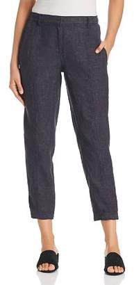 Eileen Fisher Seamed Linen Ankle Pants