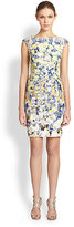 Thumbnail for your product : Kay Unger Floral Boatneck Dress