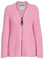 Thumbnail for your product : Moschino Oversized Zip Fuzzy Cardigan