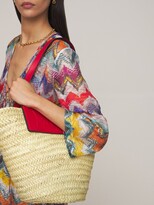 Thumbnail for your product : Christian Louboutin Large Loubishore Straw & Leather Tote