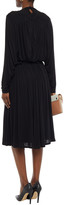 Thumbnail for your product : By Malene Birger Cutout Ruched Stretch-knit Midi Dress