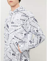 Thumbnail for your product : Sandro Newspaper-print cotton-jersey hoody