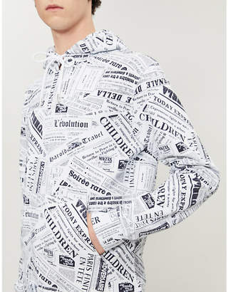 Sandro Newspaper-print cotton-jersey hoody