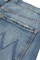 Thumbnail for your product : Mother The Stunner Distressed High-rise Stretch Skinny Jeans - Mid denim