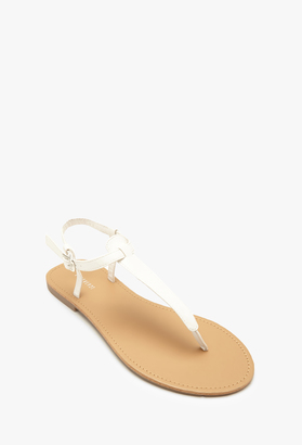 Forever 21 Faux Leather T-Strap Sandals