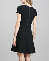 Thumbnail for your product : Rebecca Taylor Diamond-Texture Stretch Dress