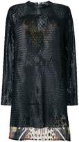 Thumbnail for your product : Roberto Cavalli perforated layered dress