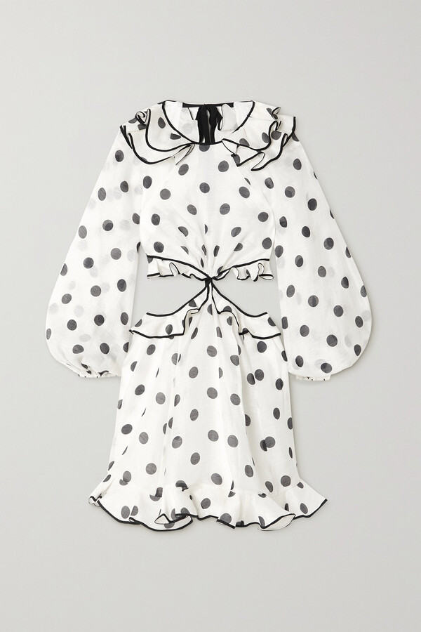 zimmermann black polka dot dress