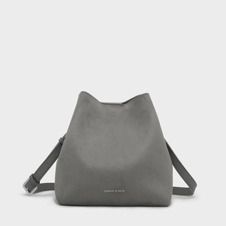 grey leather slouch bag
