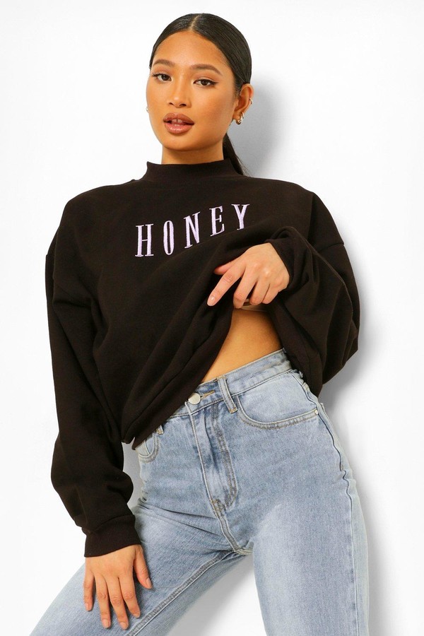 petite embroidered sweatshirts