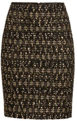 St. John Gilded Eyelash Patterned Inlay Knit Skirt