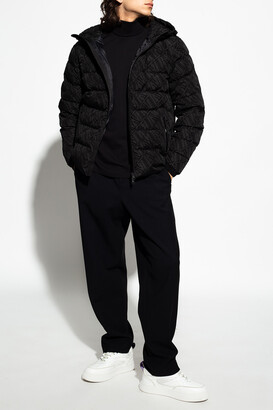 Emporio Armani Down Jacket With Logo Men's Black - ShopStyle Outerwear