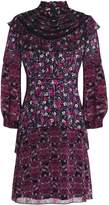 Thumbnail for your product : Anna Sui Ruffle-trimmed Printed Silk-georgette Mini Dress