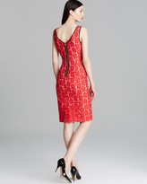 Thumbnail for your product : ABS by Allen Schwartz Dress - Sleeveless Illusion Neckline Lace Tea-Length Sheath