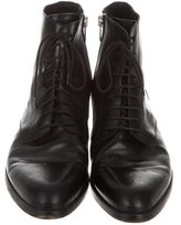 Thumbnail for your product : Diesel Black Gold Leather Combat Boots