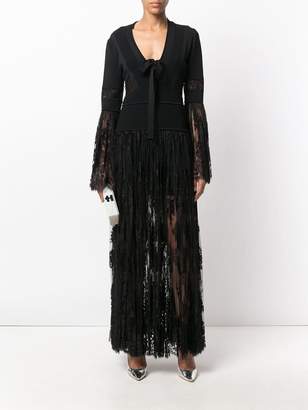 Elie Saab panelled lace maxi dress