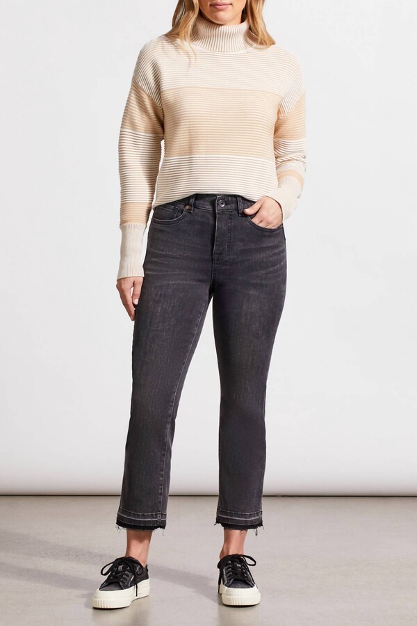 Sophia Curvy Micro Flare Jeans In Black