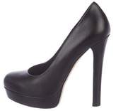 Thumbnail for your product : Gucci Leather Platform Pumps Black Leather Platform Pumps