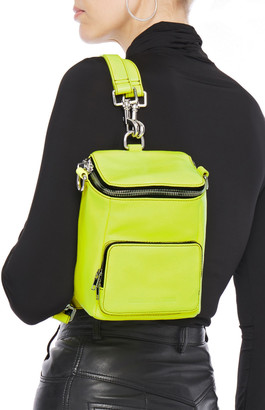 McQ Convertible Neon Leather Backpack