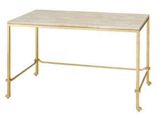 The Well Appointed House Delano Contemporary Gold Leaf Desk