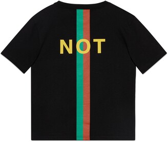 Gucci Children's 'Fake/Not' print T-shirt