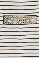 Thumbnail for your product : Tara Jarmon Striped Cotton Dress with Embellishment