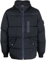 Thumbnail for your product : Stone Island Compass logo-patch padded jacket