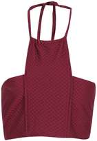 Thumbnail for your product : boohoo Anya Textured Halter Neck Crop Top