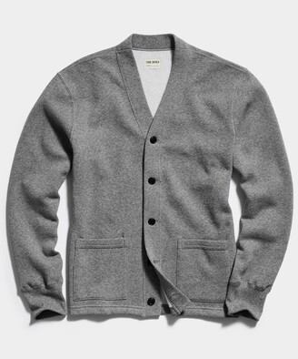 Todd Snyder Issued By: The Garment Dyed Cardigan Sweatshirt in Salt and  Pepper - ShopStyle