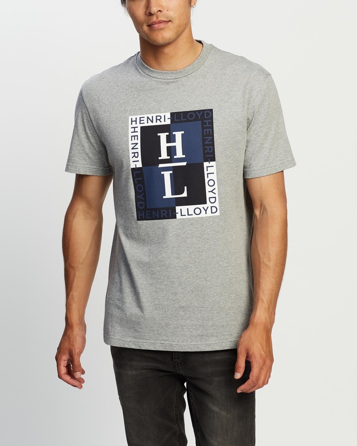 Henri Lloyd Men's Grey Printed T-Shirts 