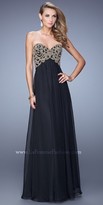 Thumbnail for your product : La Femme Pearl-Embellished Empire Waist Prom Dress