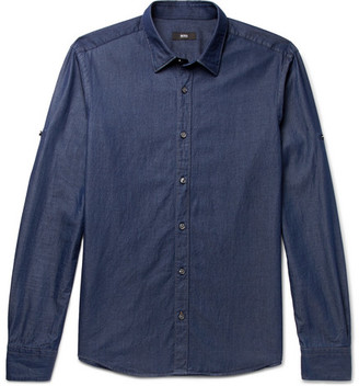 HUGO BOSS Reid Slim-fit Cotton-chambray Shirt