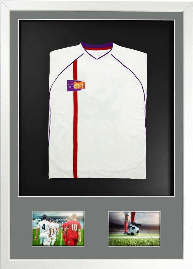 Vivarti 3D + Double Aperture Mounted Sports Shirt Display Frame with