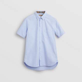 Burberry Short-sleeve Cotton Oxford Shirt