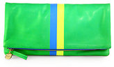Thumbnail for your product : Clare Vivier Striped Fold-Over Clutch