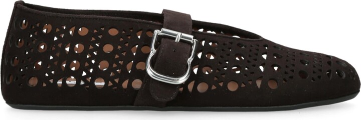Alaia Suede Vienne Ballet Flats