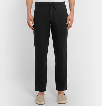 NN07 Copenhagen Slim-Fit Tapered Garment-Dyed Linen Trousers