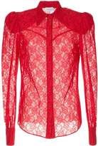 Thumbnail for your product : Magda Butrym sheer lace shirt