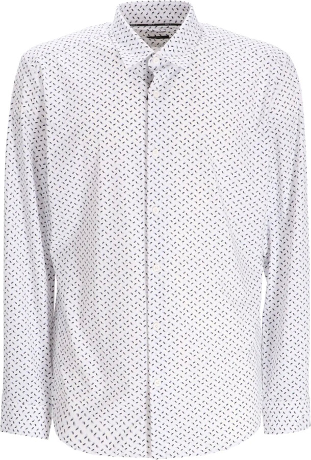 HUGO BOSS Long-Sleeved Patterned Shirt