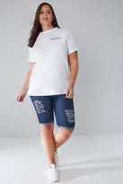 Thumbnail for your product : Yours Clothing YoursClothing Plus Size Womens Limited Collection Denim Distressed Shorts