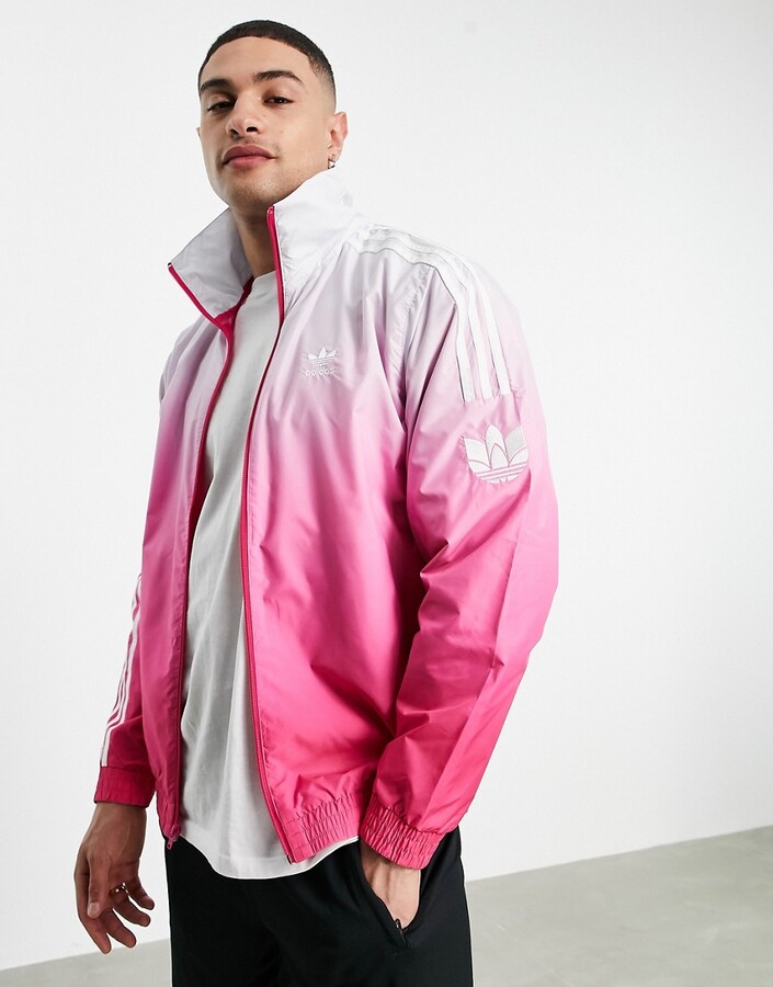 adidas 3D trefoil ombre track top in magenta - ShopStyle Jackets