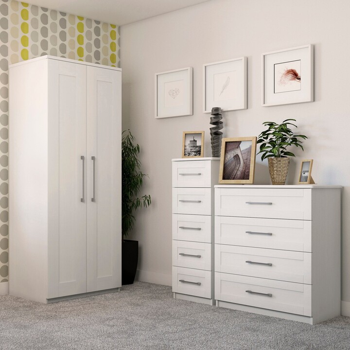 Dunelm Ethan Double Wardrobe White ShopStyle Chests