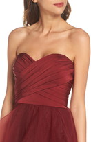 Thumbnail for your product : La Femme Strapless Layered Tulle Gown