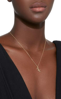 With Love Darling Two Birds 18K Gold Diamond Necklace